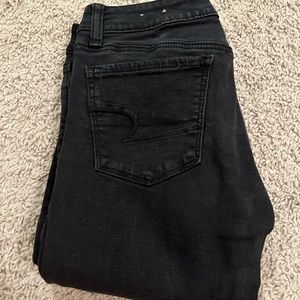 American Eagle Skinny Super Stretch Black Jeans Long